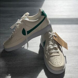 Nike Off-White and Teal Sneakers